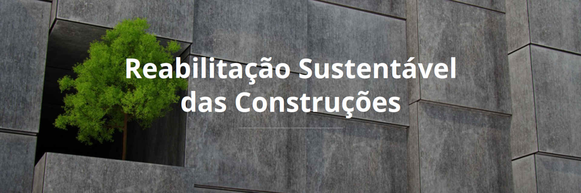 Reabilitação Sustentável das Construções